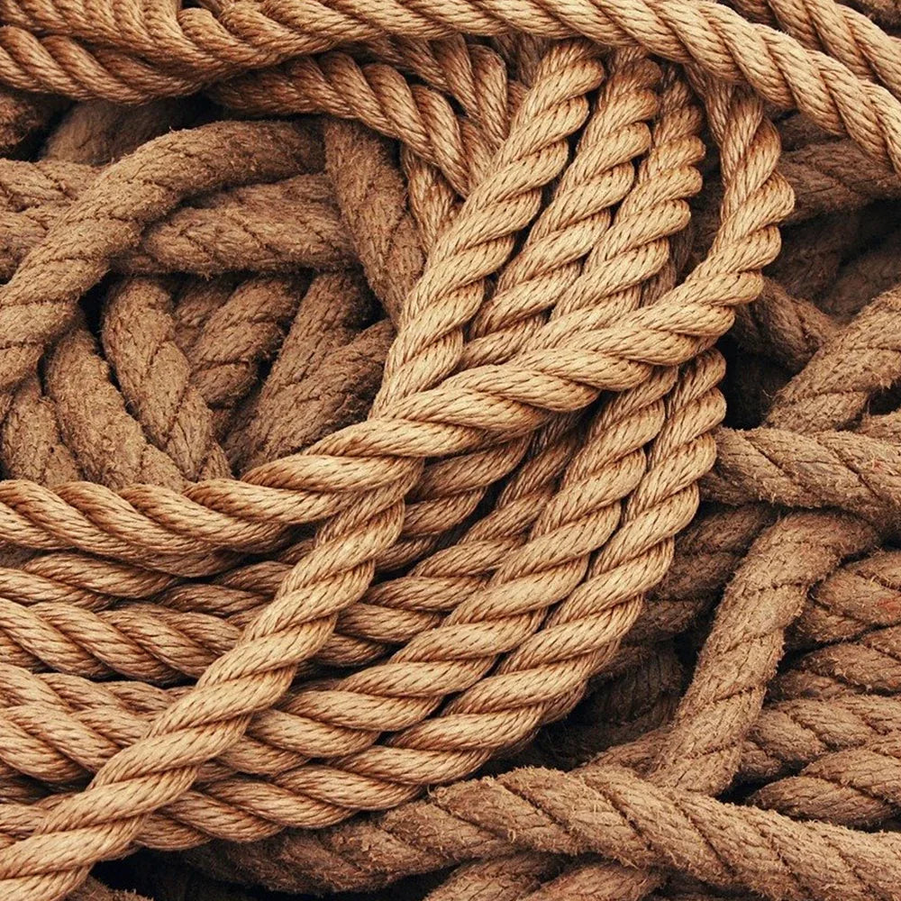 Gebündelte Hanfseil Hanffasern. Material Hanf als robuste und langlebige Naturfaser