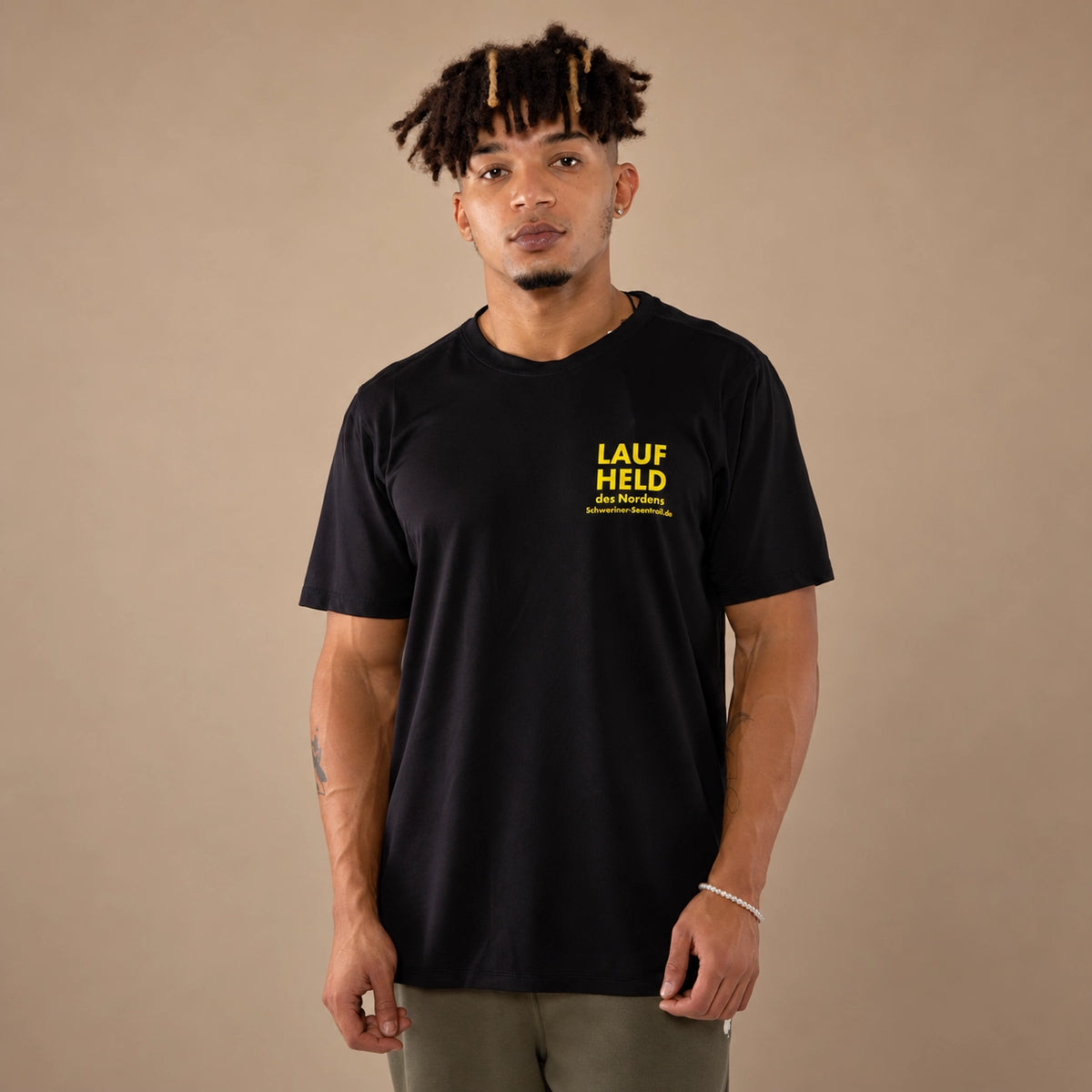 Lauf Held T-Shirt Sportshirt bedruckt