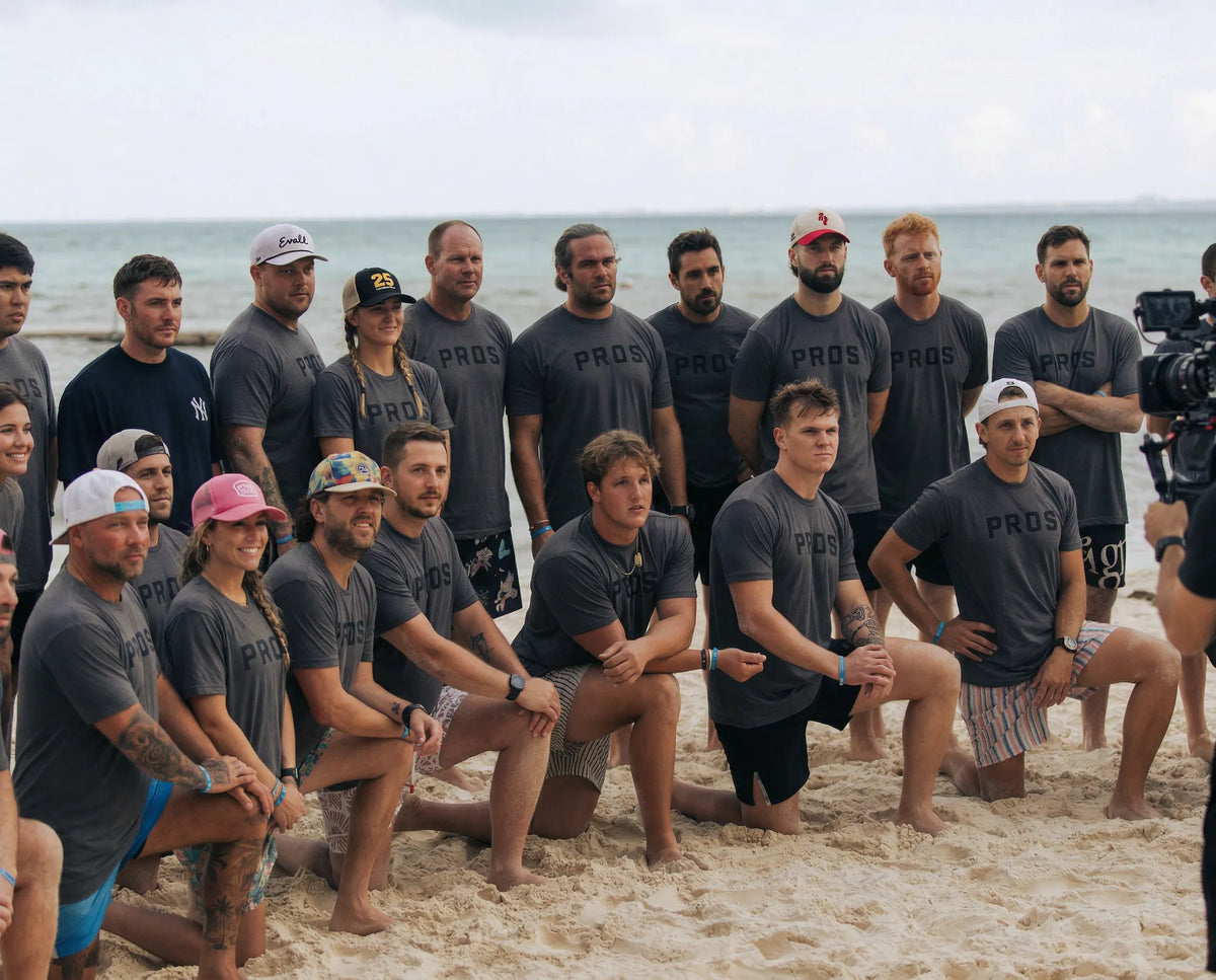 Sustainable T-shirt production for a team event. Printed using organic screen printing.